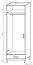 Schrank Alotau 09, Farbe: Eiche - Abmessungen: 200 x 65 x 60 cm (H x B x T)