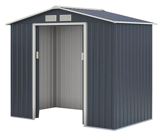Metallgerätehaus Kompakt 2, Außenmaße: 213 x 127 x 185 cm (L x B x H), Farbe: Anthrazit