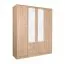 Drehtürenschrank / Kleiderschrank Sidonia 07, Farbe: Eiche Braun - 200 x 164 x 53 cm (H x B x T)