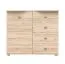 Kommode | 101 x 120 x 49,5 cm | Eiche | 1 Türe |  Einfarbig | dünne Griffe silberfarben | Holzoptik | viel Stauraum | Holzoptik mit Maserung