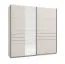 Kleiderschrank | Farbe: Kaschmir | breit | 1 Spiegeltür | Schiebetürenschrank | Maße: 220 x 61 x 217,5 cm | ABS-Kanten | 2 Kleiderstangen | 2 Fächer