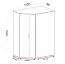 Jugendzimmer Drehtürenschrank / Eckschrank Sprimont 01, Farbe: Grau / Eiche - Abmessungen: 195 x 145 x 95 cm (H x B x T)