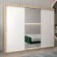 250 cm breiter Kleiderschrank mit 10 Fächern und 3 Türen | Farbe: Sonoma Eiche / Weiß Abbildung