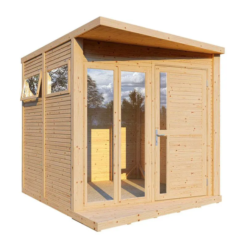 Gartenhaus 1,34 x 2,97 Meter (inkl. Dach) | Naturbelassen | inkl. Fußboden Abbildung