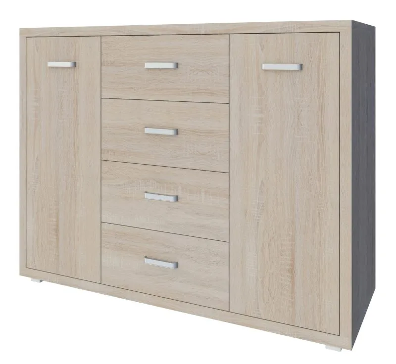 Kommode Kerowagi 12, Farbe: Sonoma Eiche - Abmessungen: 105 x 140 x 41 cm (H x B x T)