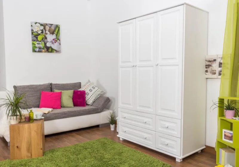 Steiner Shopping Schlafzimmerschrank, Farbe: Weiß 190x120x60 cm Abbildung