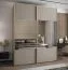 Kleiderschrank / Schiebetürenschrank | 245,5 x 200 x 64 cm | 2 Schiebetüren | 2 Kleiderstangen | 11 Fächer | Spiegel | Soft-Close | Farbe: Kaschmir