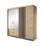 Großer Kleiderschrank mit zwei Kleiderstangen Chebba 01, Farbe: Eiche Artisan / Anthrazit - Abmessungen: 210 x 220 x 60 cm (H x B x T)