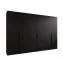 Drehtürenschrank | Farbe: Schwarz | ABS-Kanten | 3 Meter breit | 3 Kleiderstangen | Soft-Close-Funktion | Griffe: Schwarz | 3 Fächer | Maße: 300 x 52 x 202 cm