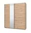 Schiebetürenschrank | Farbe: Eiche Artisan | 1 Spiegeltür | Maße: 195 x 61 x 217,5 cm | 2 Kleiderstangen | Kleiderschrank | 2 Fächer | ABS-Kanten