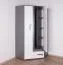 Jugendzimmer - Drehtürenschrank / Kleiderschrank Oskar 02, Farbe: Anthrazit / Weiß - 192 x 90 x 90 cm (H x B x T)