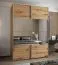Kleiderschrank / Schiebetürenschrank | Farbe: Eiche Artisan | 2 Kleiderstangen | 11 Fächer | Spiegel | Soft-Close | 2 Schiebetüren | 245,5 x 180 x 64 cm