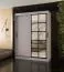 Schiebetürenschrank / Kleiderschrank | Kaschmir | 5 Fächer | 2 Kleiderstangen | 150 x 62 x 200 cm | dekorative Spiegeltür | für Schlafzimmer
