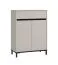 Schuhschrank | 1 Schublade | Farbe: Kaschmir | 2 Drehtüren | ABS-Kanten | 4 Fächer | Maße: 80 x 40 x 109,5 cm | für den Eingangsbereich