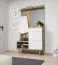 Garderobe Ladybarn 01 im modernen Stil, Farbe: Eiche Riviera / Weiß - Abmessungen: 200 x  110 x 34 cm (H x B x T), mit drei Haken und drei Schubladen