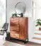 Schuhschrank aus Sheesham Massivholz, Farbe: Sheesham - Abmessungen: 120 x 88 x 40 cm (H x B x T)