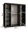 Eleganter Kleiderschrank Liskamm 13, Farbe: Weiß matt - Abmessungen: 200 x 180 x 62 cm (H x B x T), mit 10 Fächern und zwei Kleiderstangen