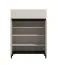 Schuhschrank | 1 Schublade | Farbe: Kaschmir | 2 Drehtüren | ABS-Kanten | 4 Fächer | Maße: 80 x 40 x 109,5 cm | für den Eingangsbereich