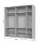 Fünftüriger Kleiderschrank mit Rahmen Neiafu 41, Farbe: Kaschmir, Maße: 226 x 232 x 60 cm, drei Kleiderstangen, neun Einlegeböden, Soft-Close-System