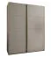 Kleiderschrank / Schiebetürenschrank | 2 Schiebetüren | 245,5 x 190 x 64 cm | 2 Kleiderstangen | 11 Fächer | 10 Einlegeböden | Farbe: Kaschmir | Soft-Close