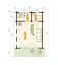 Flachdach Ferienhaus F24 mit Terrasse, 19,18 m², 70 mm Blockbohlen, Fichte/Kiefer Naturbelassen, inkl. Fußboden & Isolierverglasung, Bodenhohe Fenster