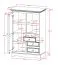 Vitrine Gyronde 17, Kiefer massiv Vollholz, weiß lackiert - 130 x 90 x 45 cm (H x B x T)