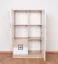 Kinderzimmer - Kommode Fabian 07, Farbe: Eiche Hellbraun / Weiß / Grau - 130 x 80 x 40 cm (H x B x T)