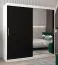 2 Meter breiter Kleiderschrank mit 2 Türen | Farbe: Weiß / Schwarz Abbildung