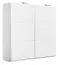 Kleiderschrank Hochglanz, Farbe: Weiß / Weiß - Abmessung: 222 x 229 x 64 cm (H x B x T) Abbildung