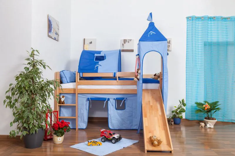 Kinderbett mit Rutsche