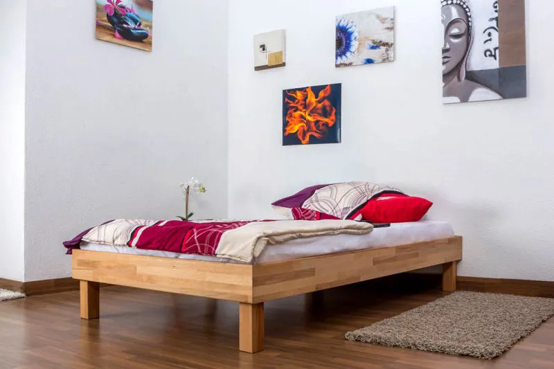 Massivholzbett | 120 x 200 cm | Kernbuche | Geölt Abbildung