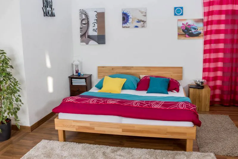 Kernbuche Bett 180 x 200 cm geölt Abbildung