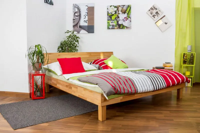 Bett 180 x 200 cm Kernbuche geölt Abbildung
