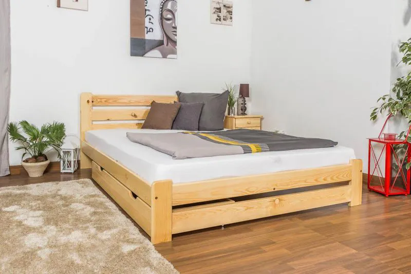 Holzbett Kiefer 160 x 200 cm Natur Abbildung