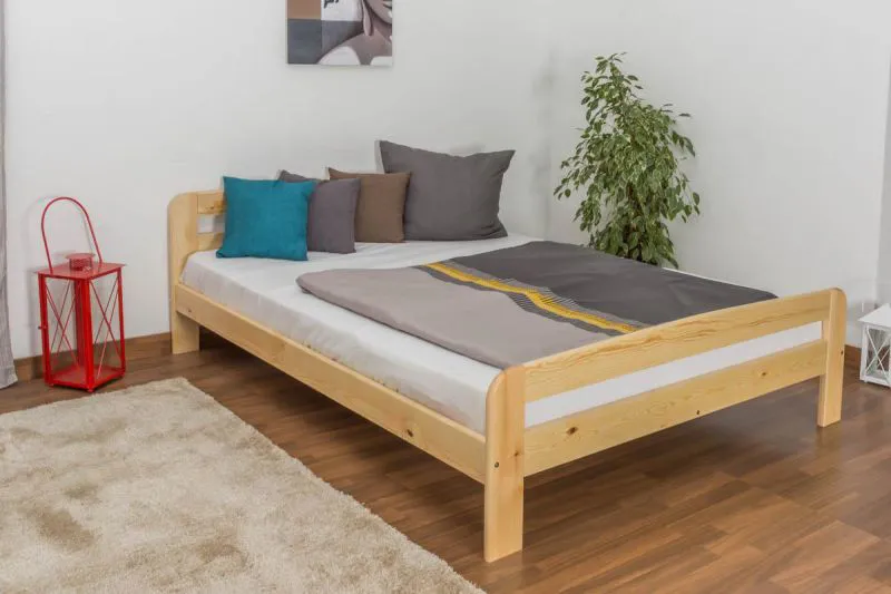 Holzbett Bettgestell Kiefer 160 x 200 cm Natur Abbildung