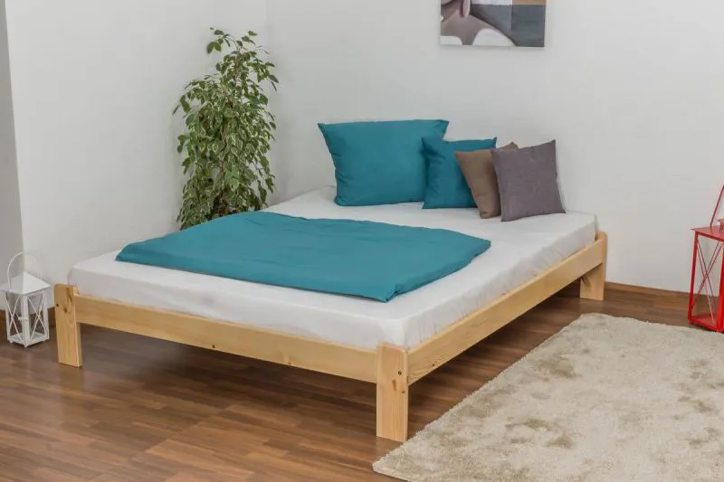 Massivholz Bettgestell Kiefer 160 x 200 cm Natur Abbildung