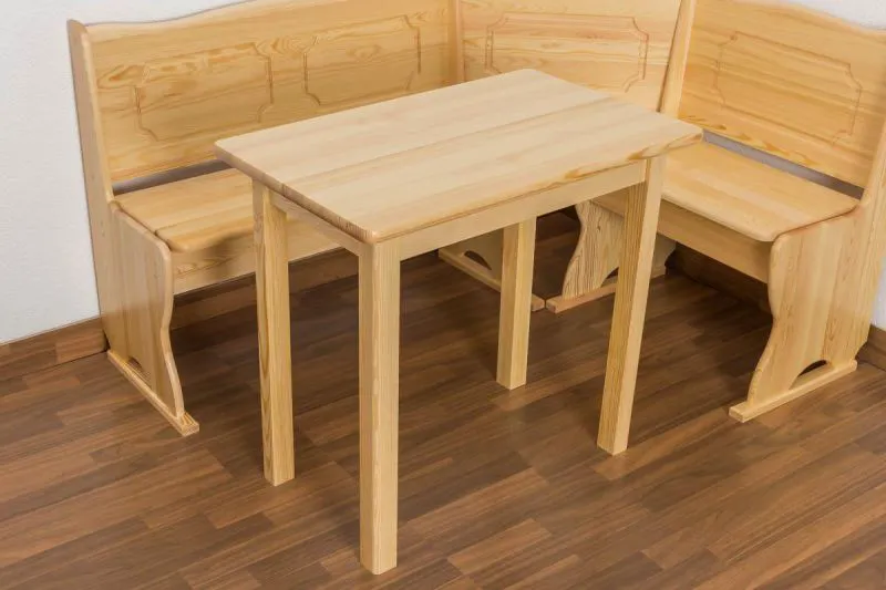 Holztisch Tisch 50x80 cm Kiefer massiv, Farbe: Natur Abbildung