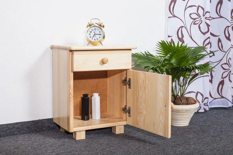 Nachtkästchen Natur 54x43x33 (HxBxT) Kiefer massiv Abbildung