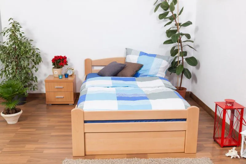 Bett 120 x 200 cm Buche Natur Abbildung
