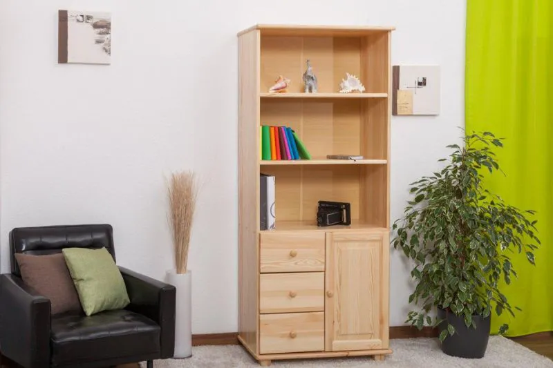 Regal - 80 cm breit, Kiefer Holz-Massiv, Farbe: Natur Abbildung