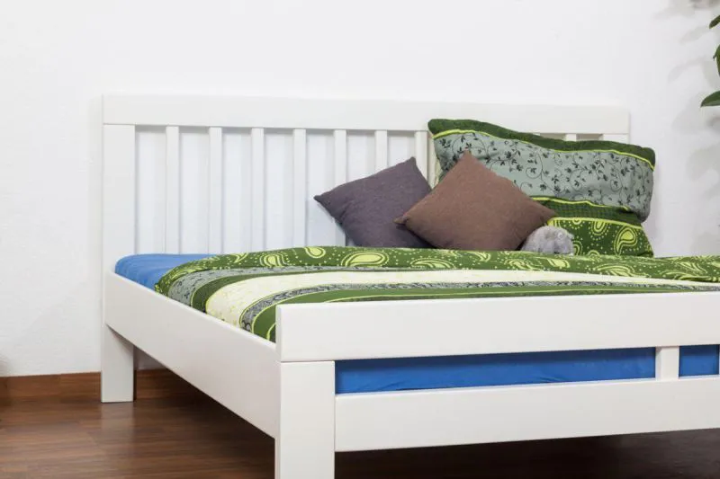 Holzbett Buche 180 x 200 cm Weiß Abbildung