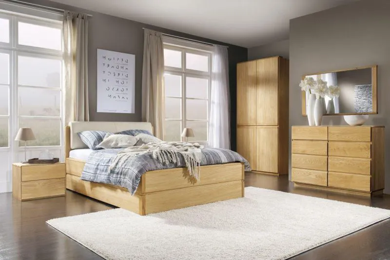 Easy Möbel Schlafzimmer Komplett - Set C Fazenda, 6 - teilig, teilmassiv, Farbe: Natur Abbildung