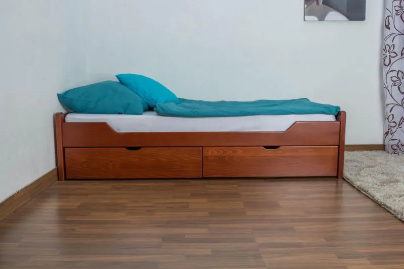 Ausziehbett 90 x 200 cm Buche Kirsche mit 2 Schublade(n) Abbildung