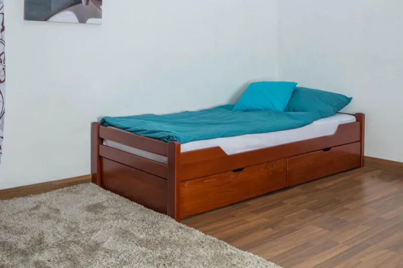 Buche Schubladenbett 90 x 200 cm Kirsche Abbildung