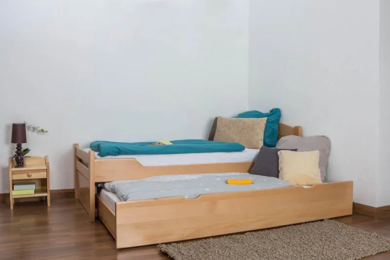 Ausziehbett 90 x 200 cm Buche Natur mit 1 Schublade(n) Abbildung
