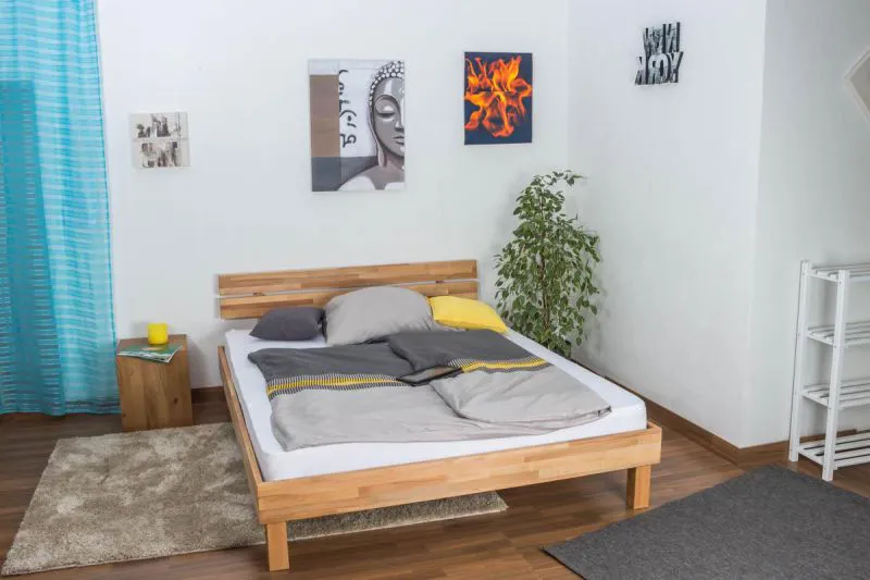 Holzbett Kernbuche 160 x 200 cm geölt Abbildung