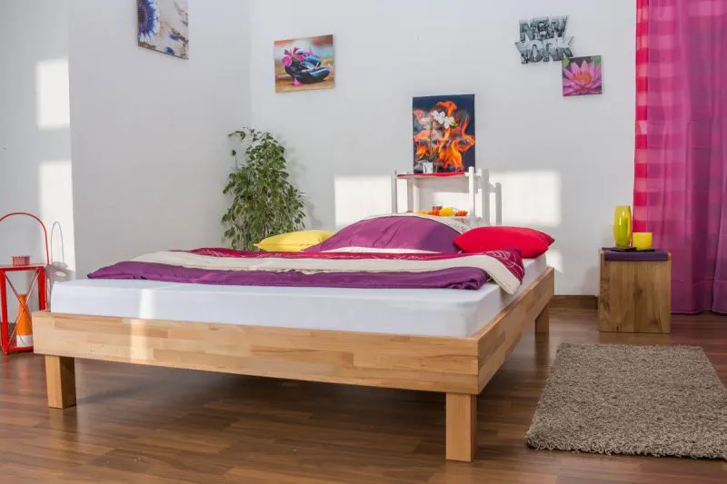 Bettgestell Kernbuche 160 x 200 cm geölt Abbildung