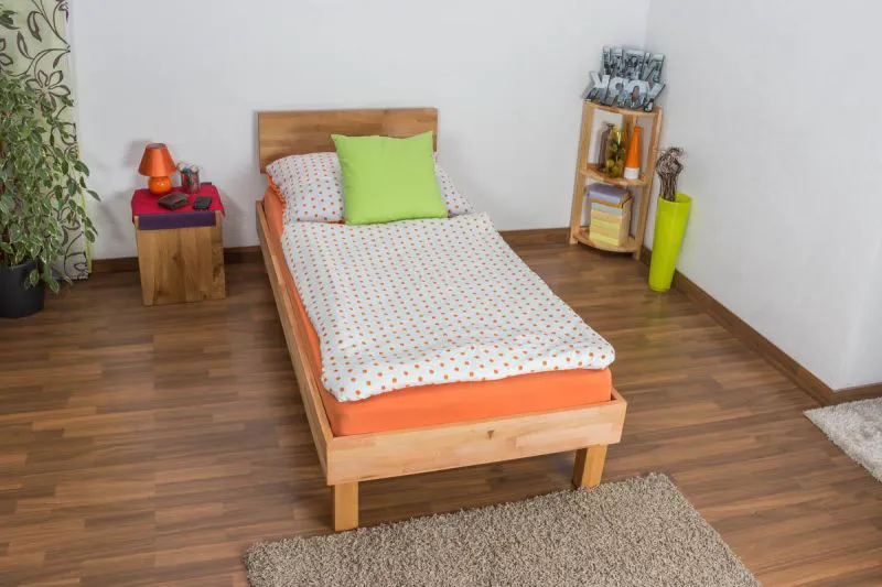 Kernbuche Holzbett Bettgestell 90 x 200 cm geölt Abbildung