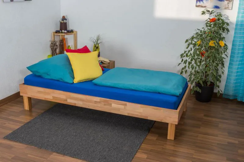 Bett Kernbuche 90 x 200 cm geölt Abbildung