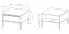 Helles Wohnzimmer - Set A Balta, 4-teilig, Push-to-open Funktion, Farbe: Beige, ABS-Kantenschutz, Beine: Metall